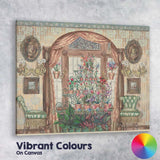 Victorian Floral Conservatory Interior Watercolour Garden Room Canvas Wall Art Print Decor Picture Ready to Hang
