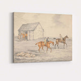 Horse Training Yard Sporting Country Watercolour Canvas Wall Art Print Decor Picture Ready to Hang