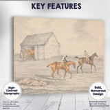 Horse Training Yard Sporting Country Watercolour Canvas Wall Art Print Decor Picture Ready to Hang