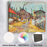 Colourful Industrial Canal Scene Impressionist Cityscape Painting Canvas Wall Art Print Decor Picture Ready to Hang