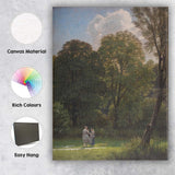 Pastoral Forest Clearing Mother And Child Landscape Canvas Wall Art Print Decor Picture Ready to Hang