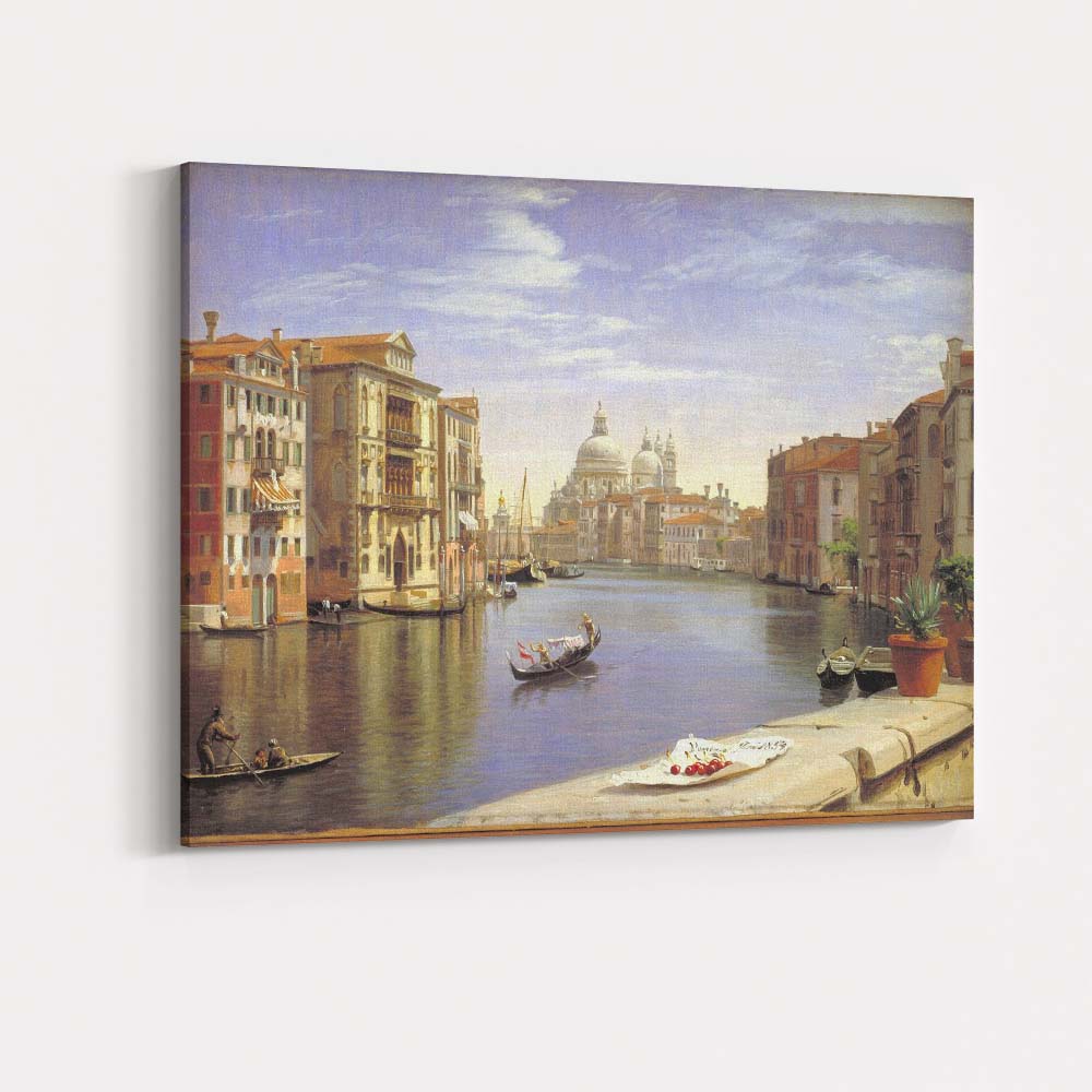 Venetian Grand Canal Cityscape Gondola Architectural Oil Painting Canvas Wall Art Print Decor Picture Ready to Hang