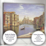 Venetian Grand Canal Cityscape Gondola Architectural Oil Painting Canvas Wall Art Print Decor Picture Ready to Hang