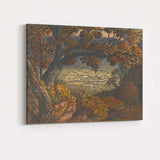 Autumn Woodland Valley Scenic Landscape Painting Canvas Wall Art Print Decor Picture Ready to Hang