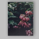 Moody Pink Bleeding Heart Flowers Botanical Garden Photography Canvas Wall Art Print Decor Picture Ready to Hang