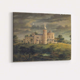 Historic Castle Estate Landscape Watercolour Countryside Painting Canvas Wall Art Print Decor Picture Ready to Hang