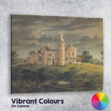 Historic Castle Estate Landscape Watercolour Countryside Painting Canvas Wall Art Print Decor Picture Ready to Hang