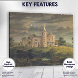 Historic Castle Estate Landscape Watercolour Countryside Painting Canvas Wall Art Print Decor Picture Ready to Hang