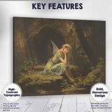 Dreamy Woodland Fairy by Forest Stream Romantic Fantasy Canvas Wall Art Print Decor Picture Ready to Hang