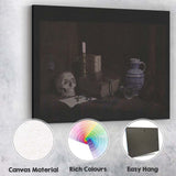 Gothic Skull Antique Books Religious Still Life Canvas Wall Art Print Decor Picture Ready to Hang