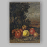Rustic Autumn Apples Country Orchard Still Life Canvas Wall Art Print Decor Picture Ready to Hang