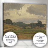 Rolling Green Countryside Under Dramatic Cloudy Sky Landscape Canvas Wall Art Print Decor Picture Ready to Hang