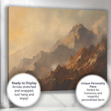 Dramatic Mountain Peak Misty Highlands Landscape Painting Canvas Wall Art Print Decor Picture Ready to Hang