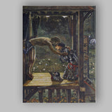 Medieval Knight And Angel Romantic Pre Raphaelite Scene Canvas Wall Art Print Decor Picture Ready to Hang
