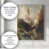 Majestic Canyon Mountain Valley River Landscape Canvas Wall Art Print Decor Picture Ready to Hang