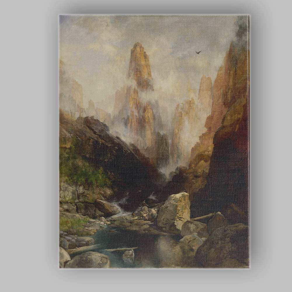 Majestic Canyon Mountain Valley River Landscape Canvas Wall Art Print Decor Picture Ready to Hang