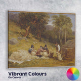 Traditional Sheep Shearing Scene Country Farm Life Painting Canvas Wall Art Print Decor Picture Ready to Hang