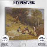 Traditional Sheep Shearing Scene Country Farm Life Painting Canvas Wall Art Print Decor Picture Ready to Hang