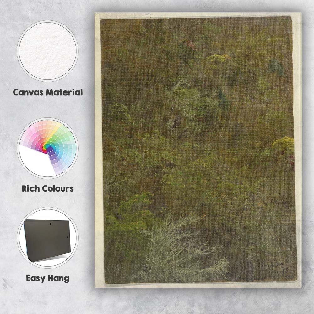 Tropical Jamaican Rainforest Dense Botanical Landscape Canvas Wall Art Print Decor Picture Ready to Hang