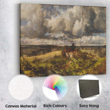 Dramatic Storm Clouds Over Farmhouse Countryside Landscape Canvas Wall Art Print Decor Picture Ready to Hang
