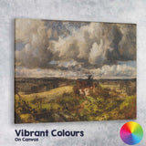 Dramatic Storm Clouds Over Farmhouse Countryside Landscape Canvas Wall Art Print Decor Picture Ready to Hang