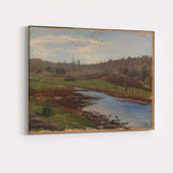Peaceful Countryside Pond and Meadow Landscape Canvas Wall Art Print Decor Picture Ready to Hang