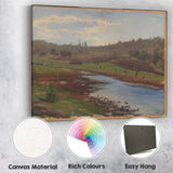 Peaceful Countryside Pond and Meadow Landscape Canvas Wall Art Print Decor Picture Ready to Hang