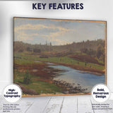 Peaceful Countryside Pond and Meadow Landscape Canvas Wall Art Print Decor Picture Ready to Hang