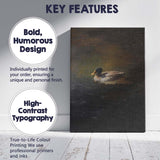 Mallard Duck on Tranquil Dark Water Wildlife Canvas Wall Art Print Decor Picture Ready to Hang