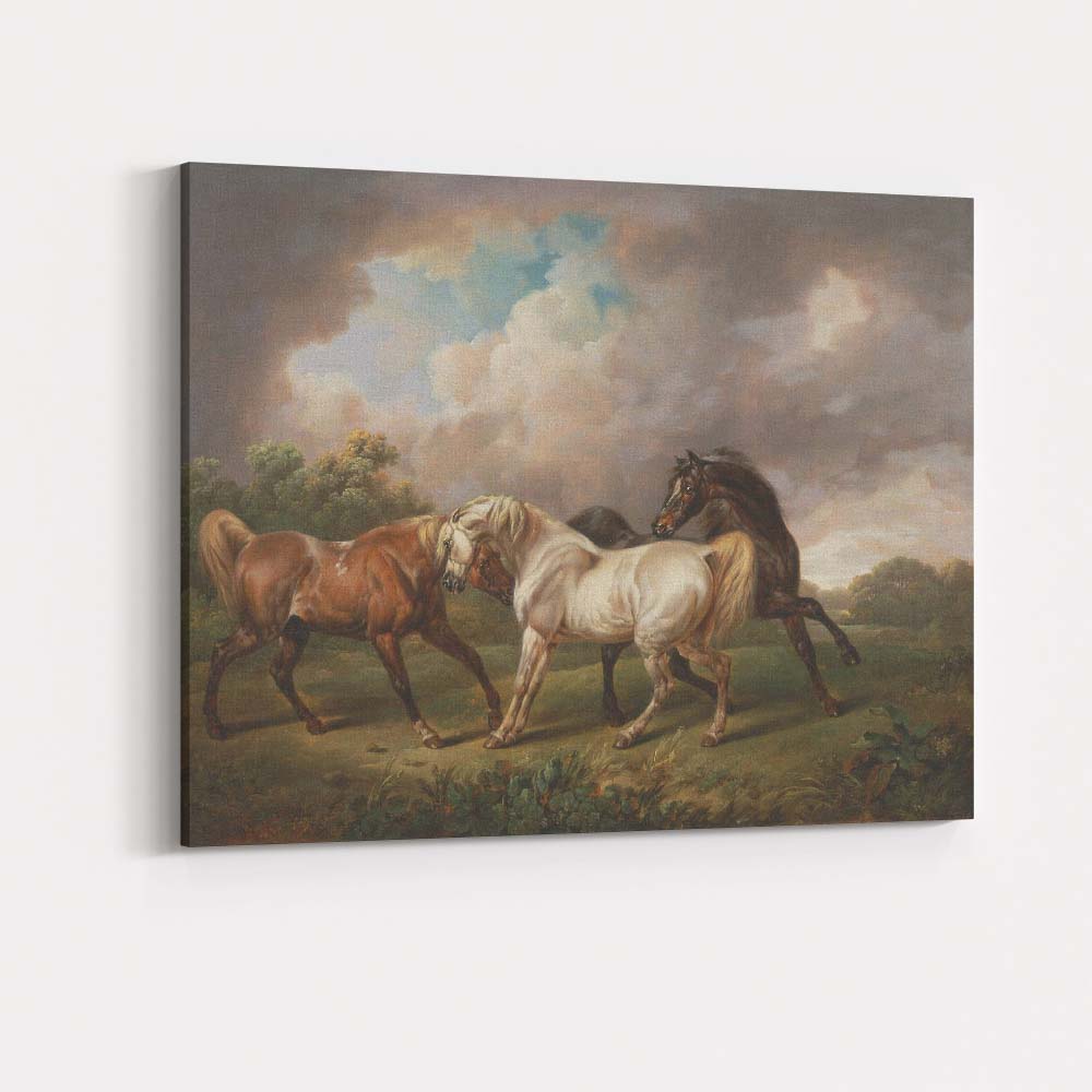 Elegant Running Horses Country Meadow Classical Animal Canvas Wall Art Print Decor Picture Ready to Hang