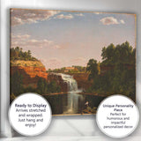 Sunlit Waterfall River Gorge Landscape Scenic Nature Canvas Wall Art Print Decor Picture Ready to Hang