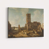 Historic City Ruins Architectural Tower Landscape Oil Painting Canvas Wall Art Print Decor Picture Ready to Hang