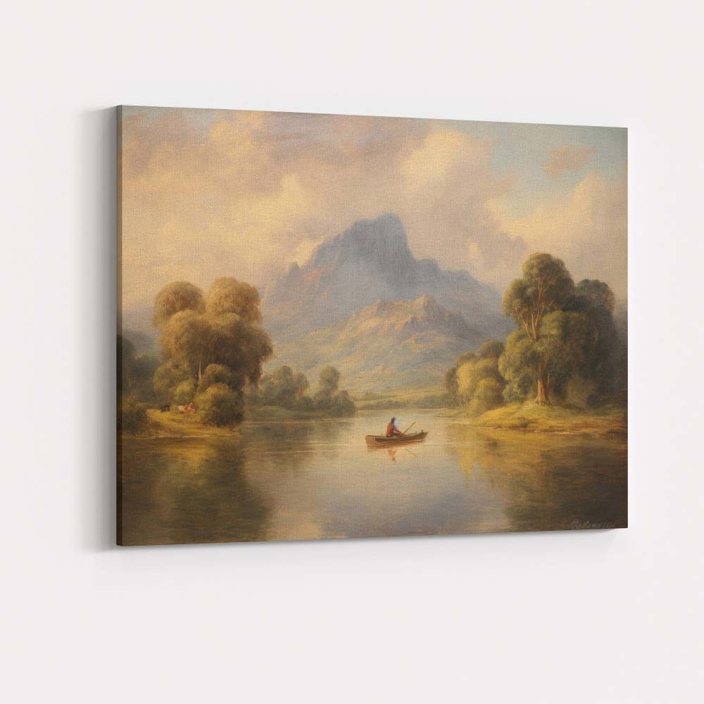Majestic Highland Yak Misty Wildlife Landscape Painting Canvas Wall Art Print Decor Picture Ready to Hang