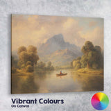 Majestic Highland Yak Misty Wildlife Landscape Painting Canvas Wall Art Print Decor Picture Ready to Hang