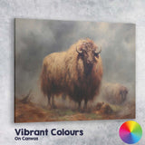 Regal Lion Portrait Wildlife Oil Painting Canvas Wall Art Print Decor Picture Ready to Hang