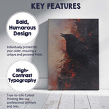 Black Raven Dramatic Abstract Bird Artwork Canvas Wall Art Print Decor Picture Ready to Hang