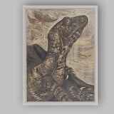 Antique Monitor Lizard Natural History Illustration Canvas Wall Art Print Decor Picture Ready to Hang