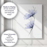 Soft Lavender Chicory Wildflower Watercolour Botanical Canvas Wall Art Print Decor Picture Ready to Hang