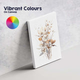 Elegant Ivory Blossom Branch Watercolour Floral Canvas Wall Art Print Decor Picture Ready to Hang