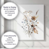 Soft Blue Eucalyptus Daisy Wildflower Watercolour Botanical Bouquet Canvas Wall Art Print Decor Picture Ready to Hang