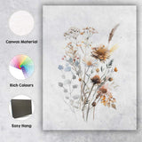 Soft Blue Eucalyptus Daisy Wildflower Watercolour Botanical Bouquet Canvas Wall Art Print Decor Picture Ready to Hang