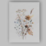 Soft Blue Eucalyptus Daisy Wildflower Watercolour Botanical Bouquet Canvas Wall Art Print Decor Picture Ready to Hang