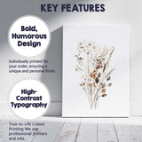Neutral White Wildflower Meadow Watercolour Botanical Arrangement Canvas Wall Art Print Decor Picture Ready to Hang