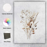 Neutral White Wildflower Meadow Watercolour Botanical Arrangement Canvas Wall Art Print Decor Picture Ready to Hang