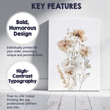 Elegant Neutral Poppy Blossom Watercolour Floral Arrangement Canvas Wall Art Print Decor Picture Ready to Hang