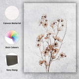 Delicate Ivory Wildflower Blossom Watercolour Botanical Stem Canvas Wall Art Print Decor Picture Ready to Hang