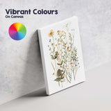 Yellow Meadow Wildflowers Botanical Watercolour Floral Arrangement Canvas Wall Art Print Decor Picture Ready to Hang