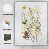 Yellow Meadow Wildflowers Botanical Watercolour Floral Arrangement Canvas Wall Art Print Decor Picture Ready to Hang