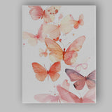 Pastel Pink Butterfly Flight Watercolour Nature Collection Canvas Wall Art Print Decor Picture Ready to Hang
