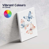 Blue and Blush Watercolour Butterfly Collection Canvas Wall Art Print Decor Picture Ready to Hang